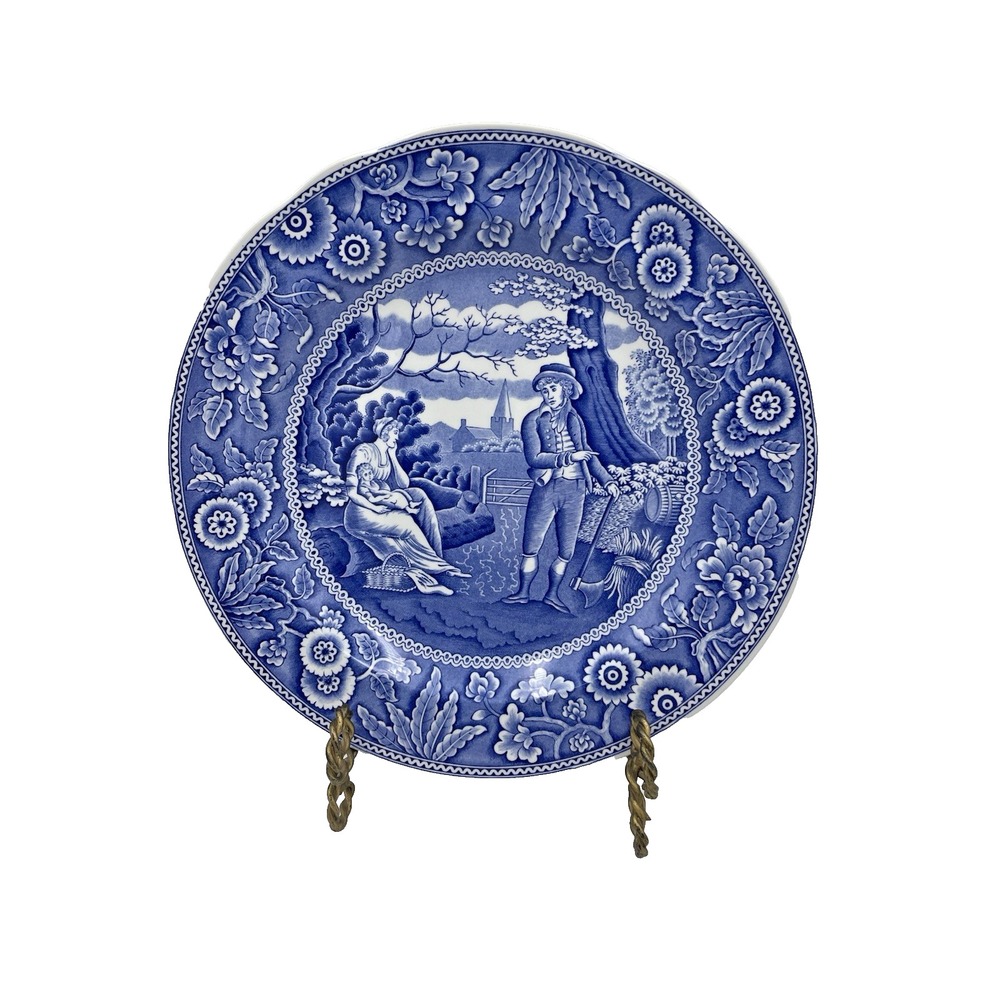 Vtg Spode Blue Room Collection Woodman Dinner‎ Plate 10.5" Excellent